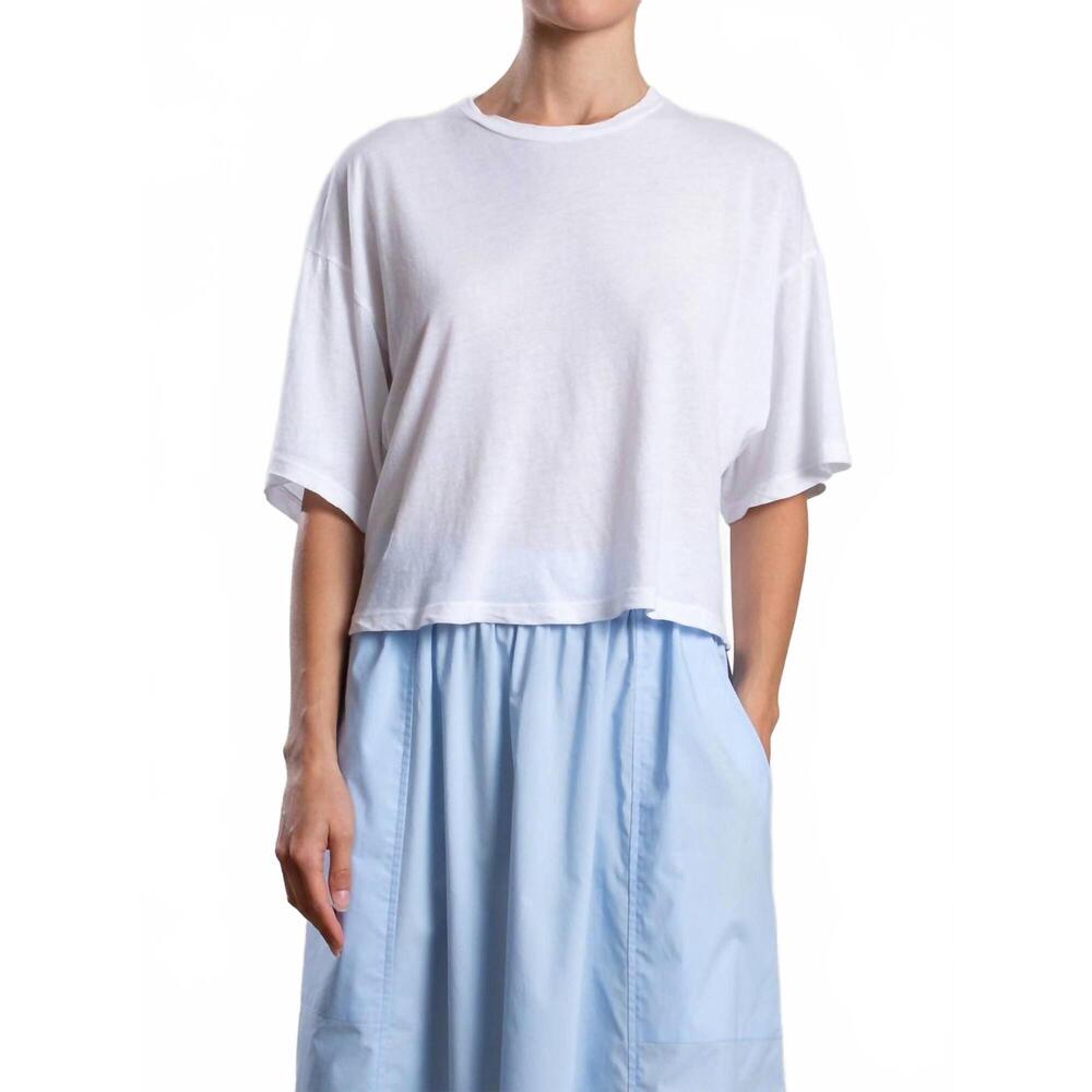 NEW PHARAOH women's miles tissue jersey tee in white